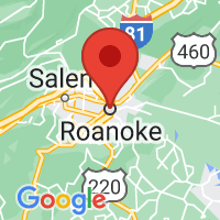 Map of Roanoke, VA US